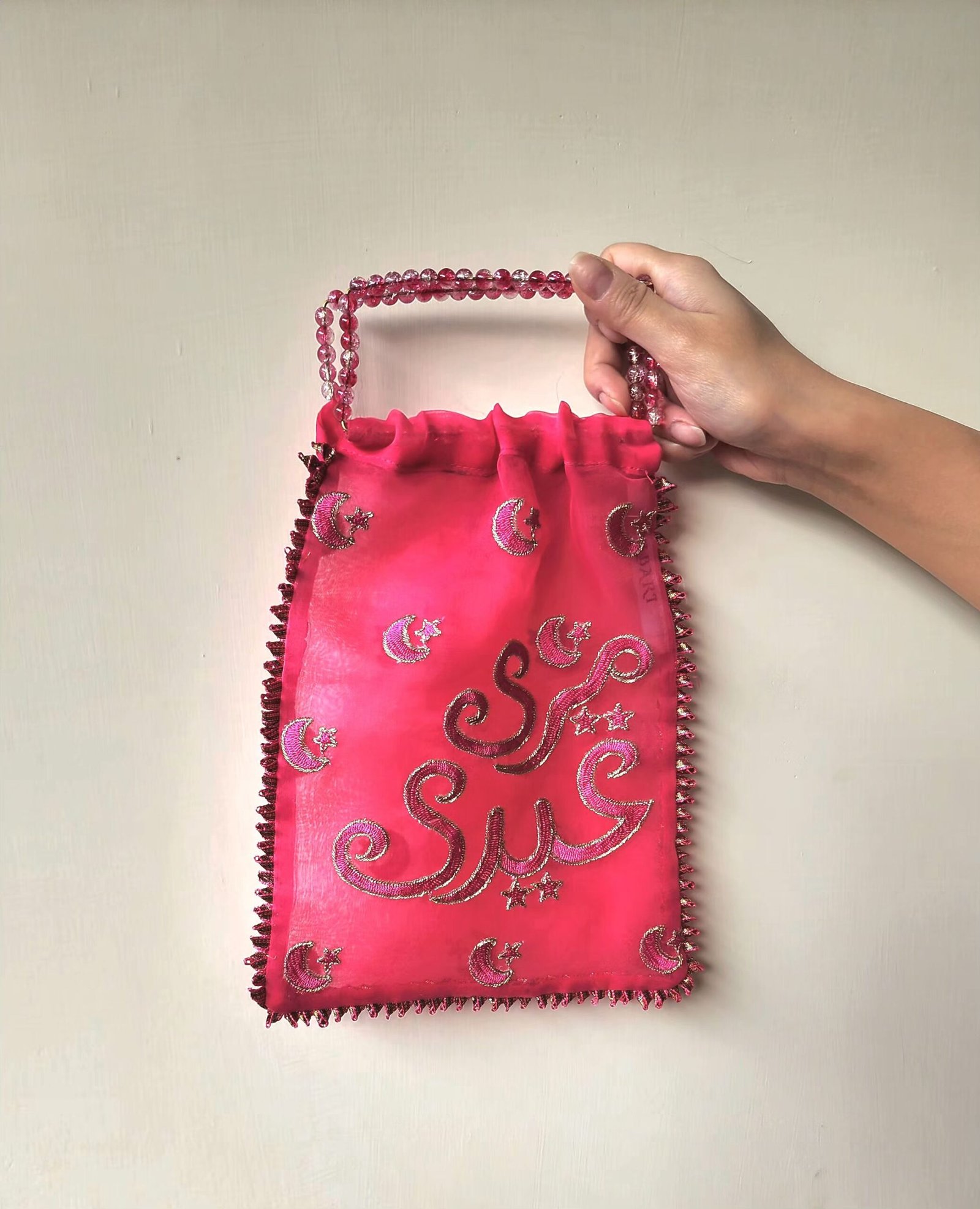 GULABI MESH BAG